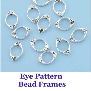 Eye Pattern Bead Frames -  50 Pieces